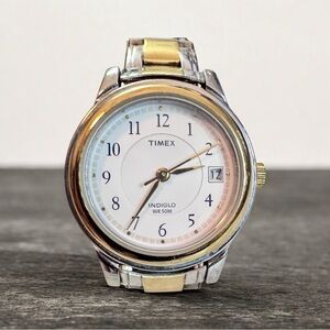 Vintage Timex Indiglo Two-Tone Quartz Watch